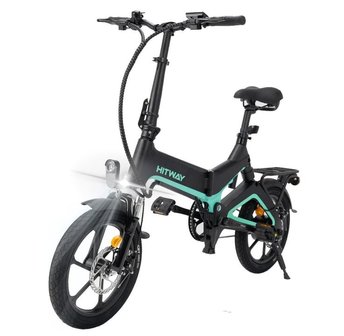 Hitway elektrische fiets 16&#039;&#039; 7,5Ah 250W  grijs of zwart 16EBK2