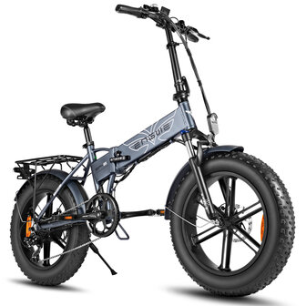 Engwe EP-2 pro - 20 inch- Elektrische fatbike- Opvouwbaar- Achterrek - Grijsblauw