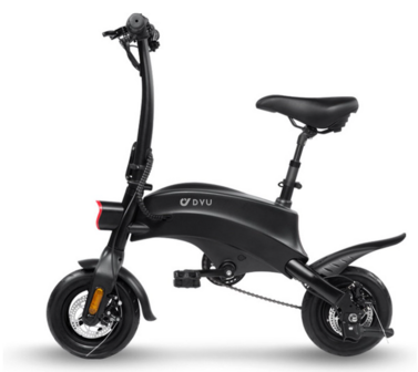 DYU S2  Elektrische fiets - deels opvouwbaar- zwart - 10 inch 10AH
