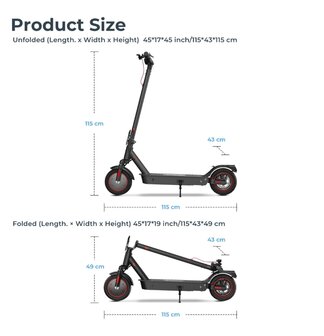 iScooter i9 max Elektrische Scooter 42V 10Ah 500W 10 inch Opvouwbare Step