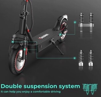 iScooter i9 max Elektrische Scooter 42V 10Ah 500W 10 inch Opvouwbare Step