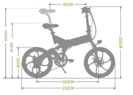 Eco Flying F501 250W 10AH -Elektrische fiets blauw