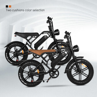 V20 15 AH Elektrische fat bike bruine zadel 2023 MODEL!!!! 250W 