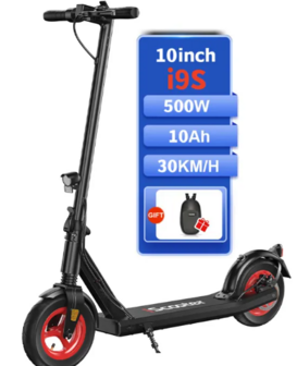 iScooter i9S elektrische scooter 10 inch luchtband 500W motor 36V 10Ah batterij 25-30km bereik