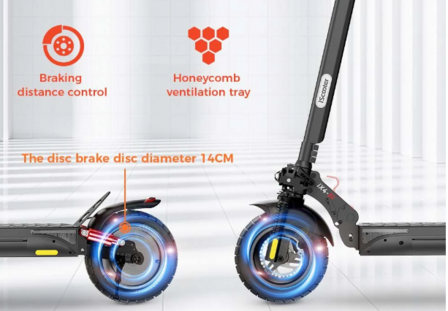 iScooter iX4 Elektrische Scooter 48V 15Ah 800W 10 inch 40-45KM 