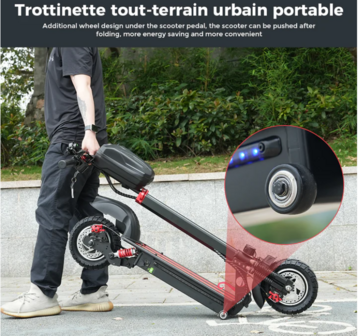 iScooter iX5 Elektrische Scooter 42V 15Ah 1000W 10 inch Opvouwbare Bromscooter 40-45KM Bereik