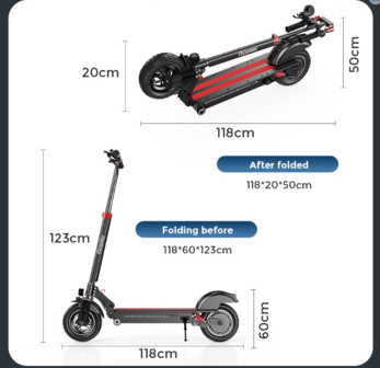 iScooter iX5 Elektrische Scooter 42V 15Ah 1000W 10 inch Opvouwbare Bromscooter 40-45KM Bereik