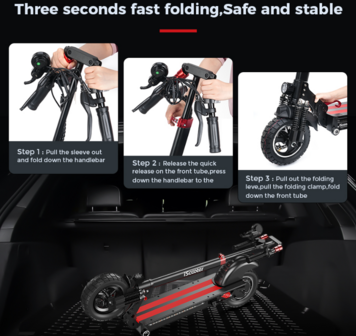 iScooter iX5 Elektrische Scooter 42V 15Ah 1000W 10 inch Opvouwbare Bromscooter 40-45KM Bereik