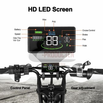 V20 fatbike H6C scherm