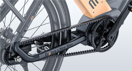 ENGWE P275 Pro- elektrische stadsfiets met bafang midden motor- - 19.2 AH- Oranje Zwart - Carbon ketting