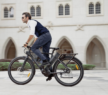 ENGWE P275 Pro- elektrische stadsfiets met bafang midden motor- - 19.2 AH- Oranje Zwart - Carbon ketting