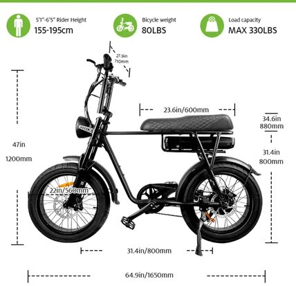 EB2 - Fatbike - Zwart- Gratis extra's 