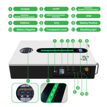 Energie opslag batterij zonnepanelen – HTE-W51200 - 10.24 KWH