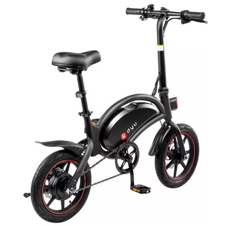DYU D3F  Elektrische fiets 14 inch - deels opvouwbaar- zwart - 