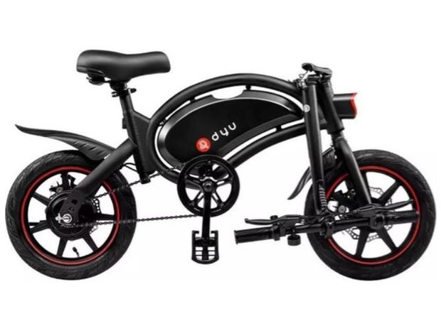 DYU D3F  Elektrische fiets 14 inch - deels opvouwbaar- zwart - 2024 model
