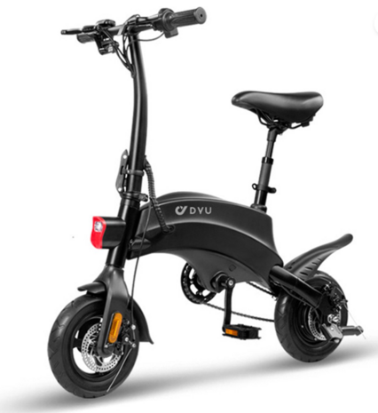 DYU S2  Elektrische fiets - deels opvouwbaar- zwart - 10 inch 10AH