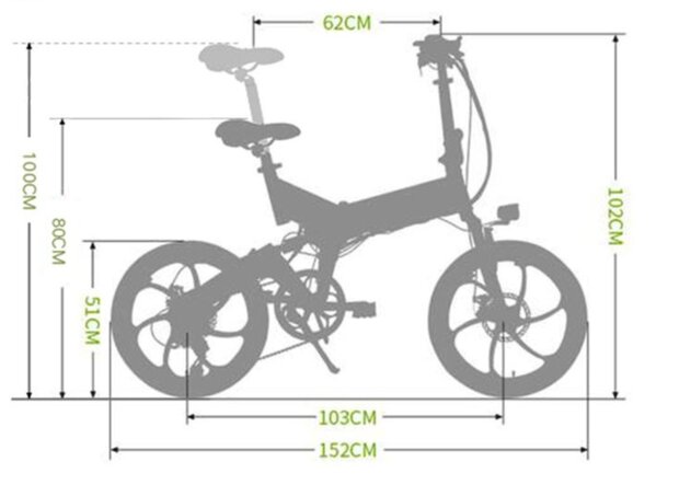 Eco Flying F501 250W 10AH -Elektrische fiets blauw