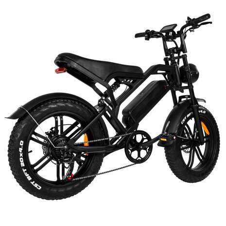 V20 15 AH Elektrische fat bike zwarte zadel 2024 MODEL!!!! 250W 