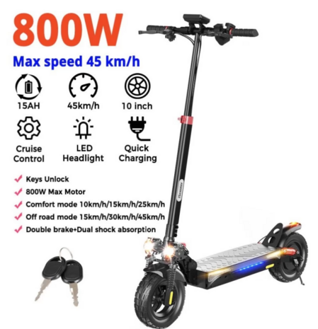 iScooter iX4 Elektrische Scooter 48V 15Ah 800W 10 inch Opvouwbare Bromscooter 40-45KM Bereik Maximale Belasting 150Kg