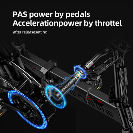 Engwe Engine X - Elektrische fatbike--  Opvouwbaar- Achterrek - 2 kleuren