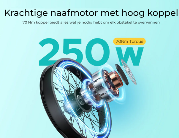 Engwe E26 - Elektrische fatbike - 26 inch- 50-70 km- Hydraulische rem- kleur LCD- Groenblauw