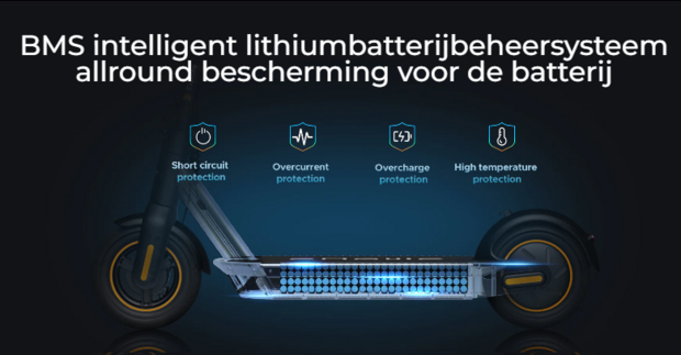 ENGWE Y1 -  opvouwbare elektrische scooter -  10 inch 3.0 inch band -  350W motor, 25 km / h snelheid, 13Ah batterij, 65 km kilometers