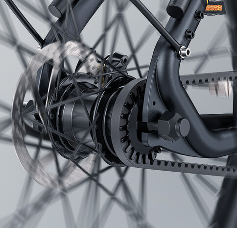 ENGWE P275 Pro- elektrische stadsfiets met bafang midden motor- - 19.2 AH- Oranje Zwart - Carbon ketting