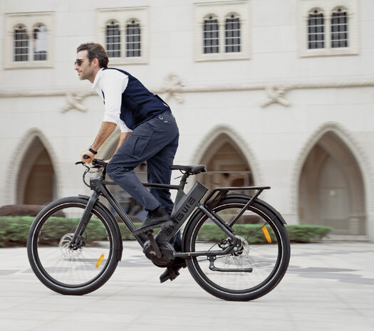 ENGWE P275 Pro- elektrische stadsfiets met bafang midden motor- - 19.2 AH- Oranje Zwart - Carbon ketting