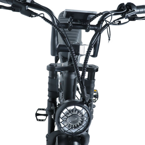 C80 Max Fatbike - Dubbele Accu - Zwart + alarm + voetsteunen + kettingkast + tas + telefoonhouder