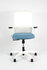 Geen Merk LF-2021525 Bureaustoel Linea Tekna White 01 L.blauw/wit Met 3D Armleuning_