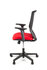 Linea Fabbrica Tekna 01 Zwart/Rood Bureaustoel met 2D Armleuning_