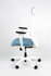 Linea Fabbrica Tekna White 01/PT Lichtblauw/Wit Bureaustoel met 3D Armleuning + Hoofdsteun_