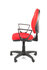 Linea Fabbrica Tiger 01 Rood/Rood Bureaustoel met Armleuning_
