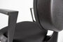 Linea Fabbrica Tiger 01 Zwart/Zwart Bureaustoel met Armleuning_