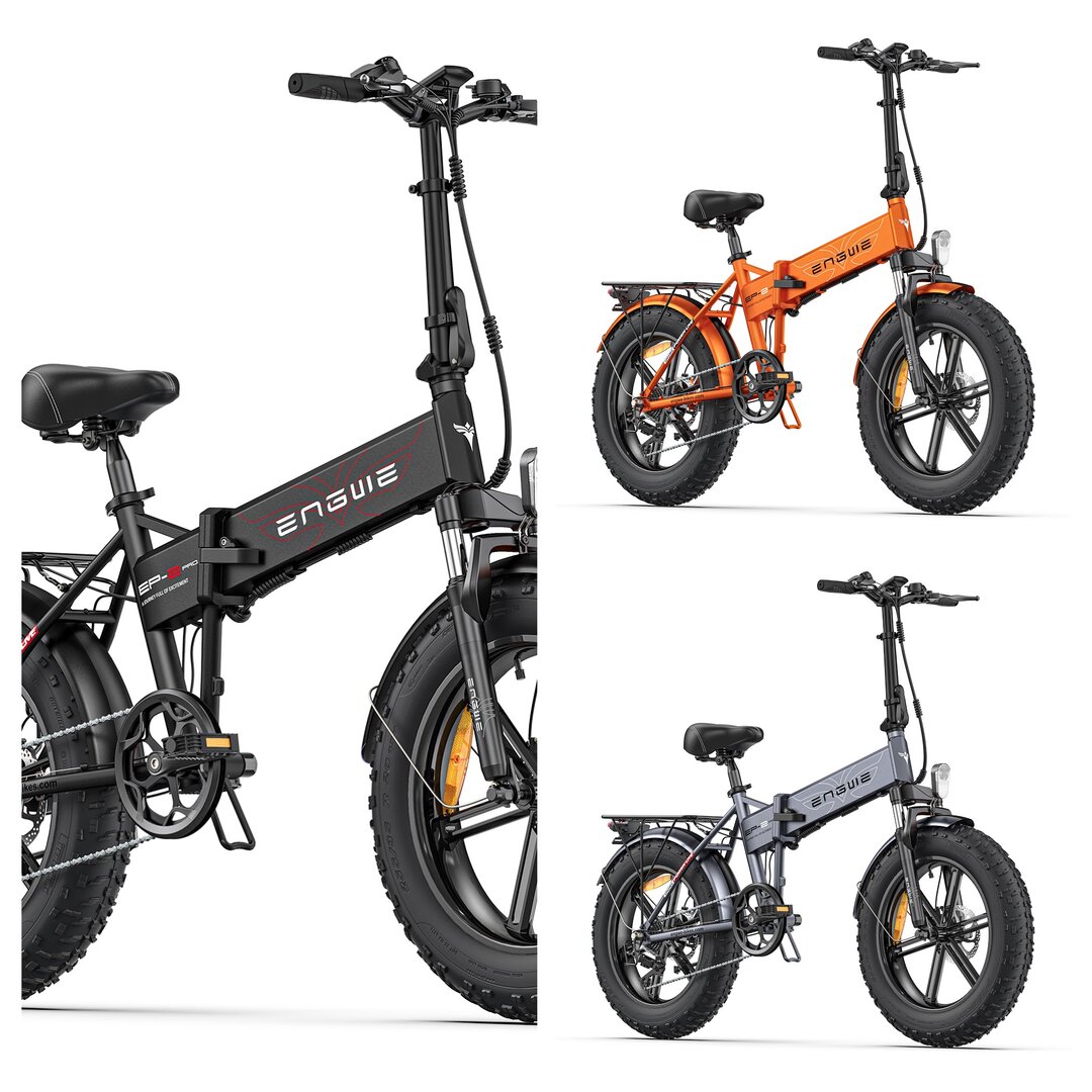 Engwe EP - 2 pro - 20 inch - Electric fat bike - Foldable - Rear rack ...
